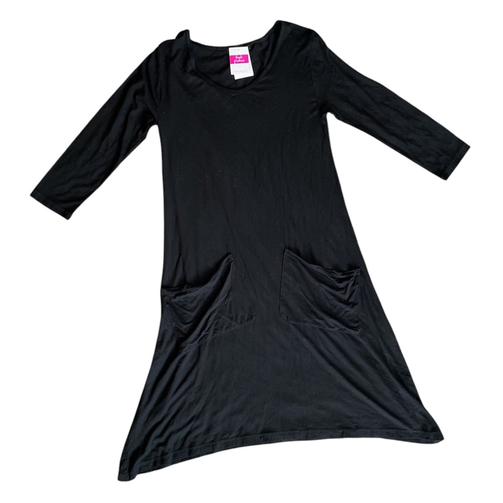 Fresh Produce NWT Flaw Black Relaxed Dress 1/2 Sleeve, Women’s XS